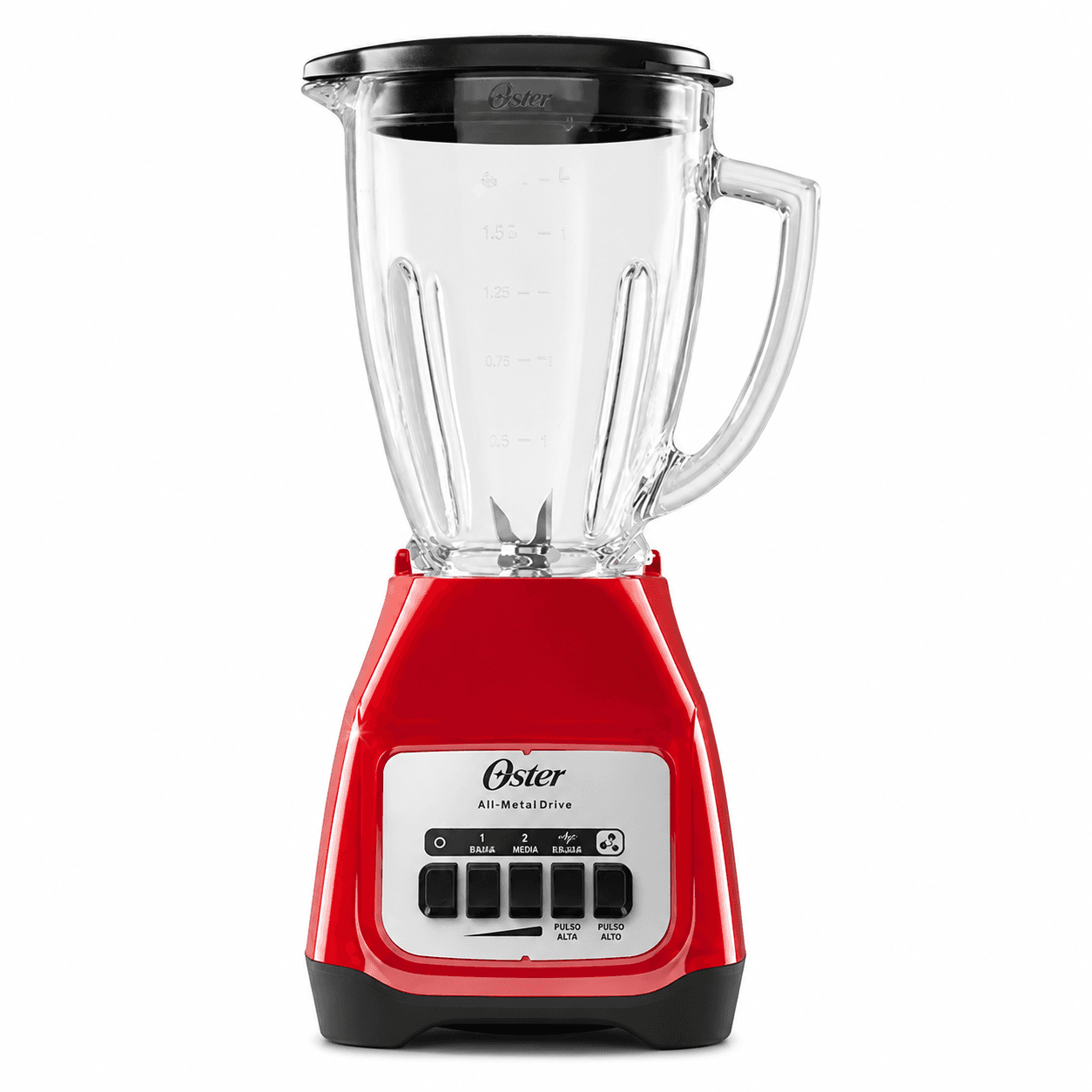 Licuadora Oster® 2 velocidades más pulso y vaso de vidrio BLSTKAGRPB