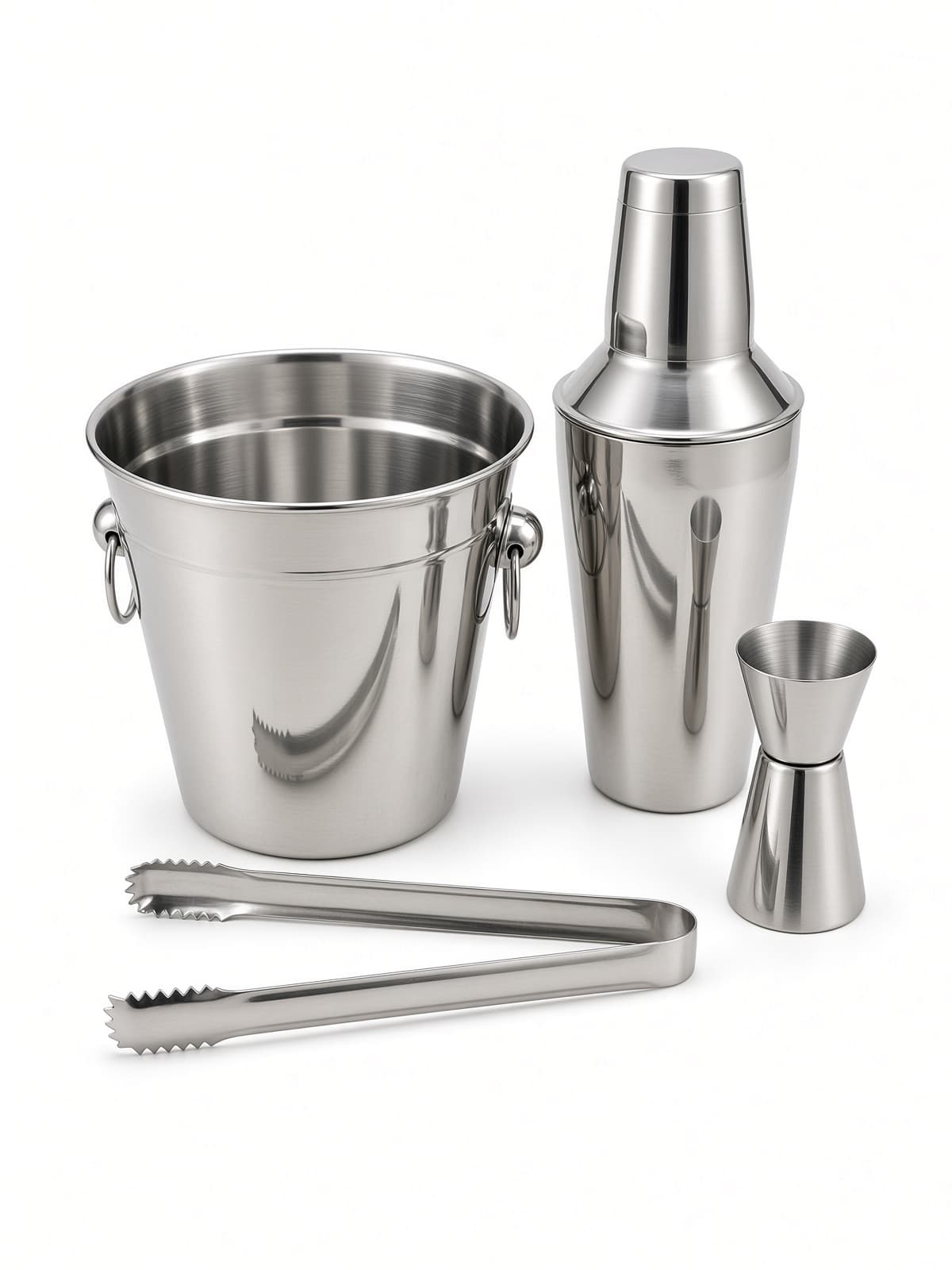 Set de bar acero inoxidable 4 pza